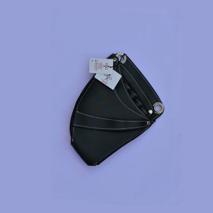 ScissorsDoctor Leather Scissor Holster – Black Multi-Pocket Tool Pouch