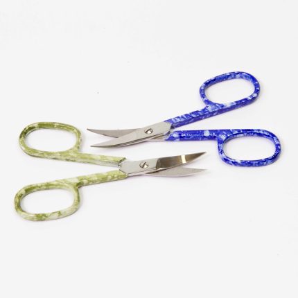 ScissorsDoctor Curved Beauty Scissor Set – Green & Blue (2-Pack)